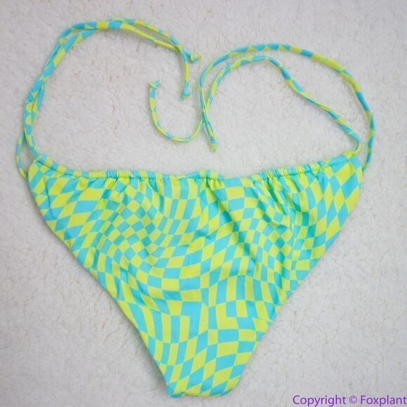 NEW It’s Now Cool x free people checkered wave bikini bottom, L - Picture 6 of 14